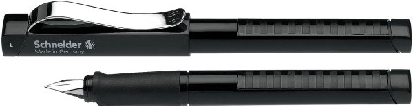 Schneider stylo-plume Easy M 152 mm caoutchouc/acier bleu/blanc